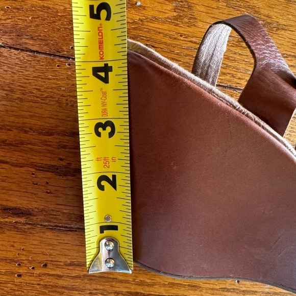 Kork-Ease Korks Size 10/42 Della Wedge Sandals Brown Leather Chunky Platform - Picture 10 of 12